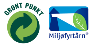 Logoer grønt punkt og miljøfyrtårn