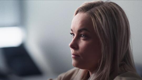 Utklipp fra filmen, bilde av ansiktet til Cecilie